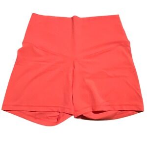 Aerie Offline Real Me Xtra Hi Rise Shortie Shorts Coral Orange Size L